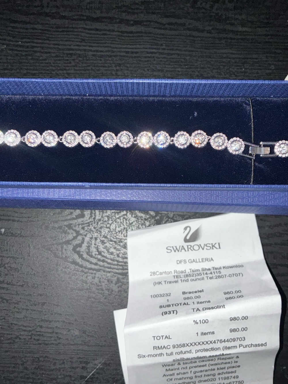Swarovski Silver Crystal Halo Tennis Bracelet